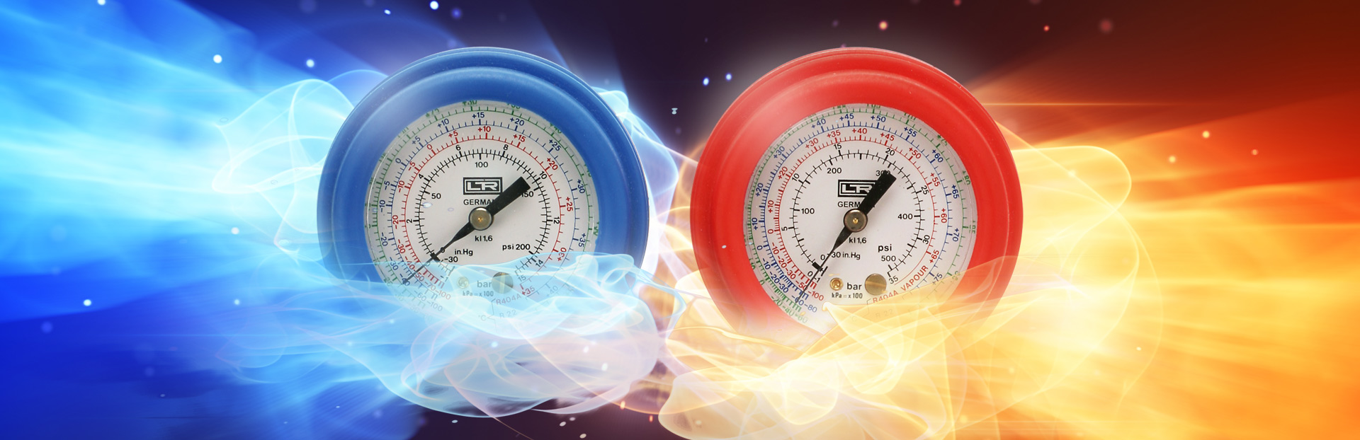 Pressure gauge for cold and hot